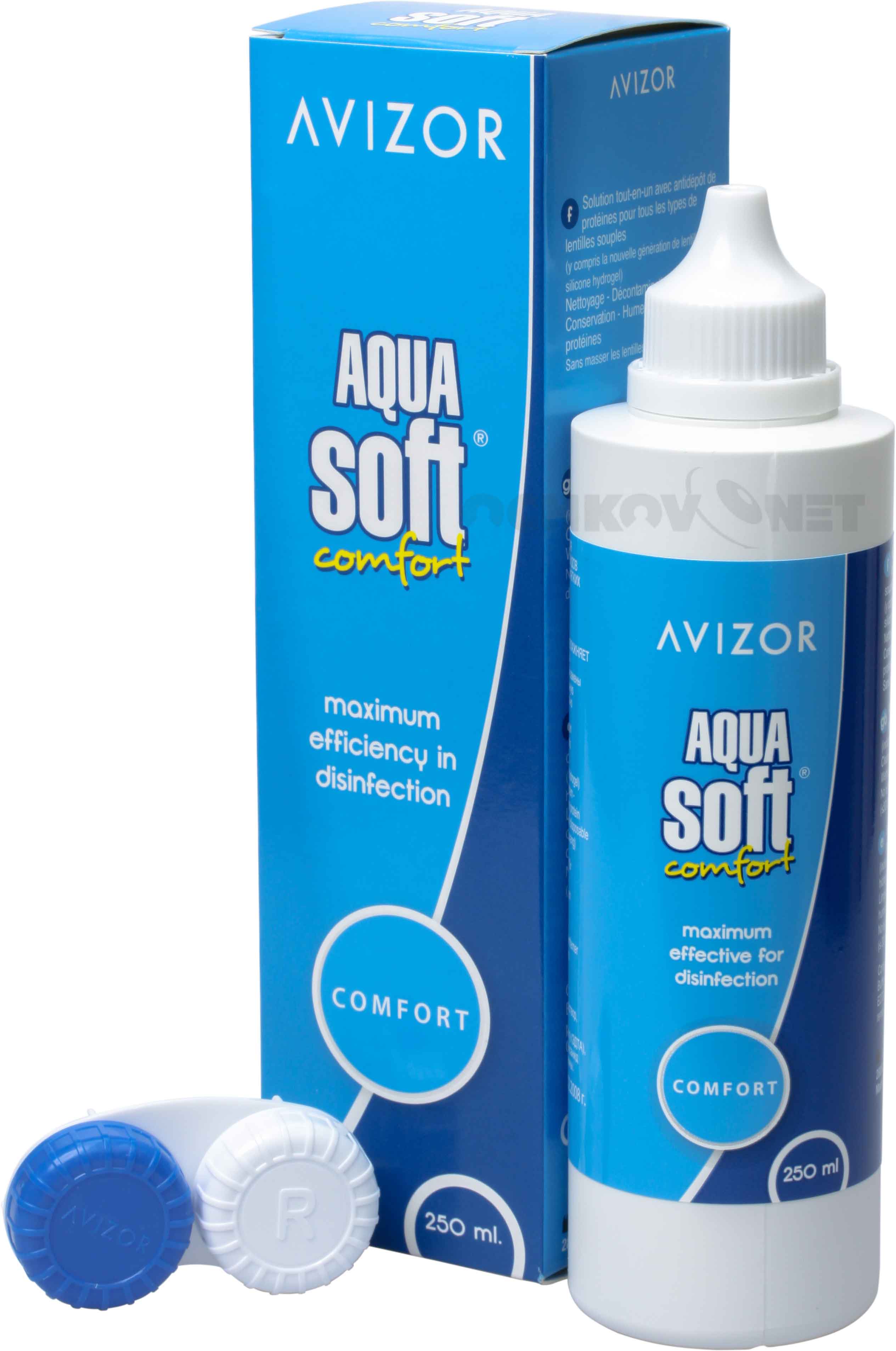 Раствор Aqua Soft Comfort+ 250 мл + контейнер, Avizor International  - купить со скидкой