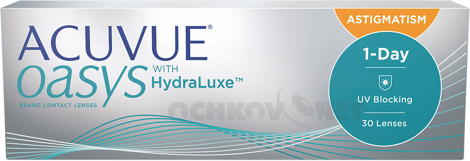 Купить Контактные линзы ACUVUE OASYS 1-Day with HydraLuxe™ for Astigmatism 30 штук, Johnson & Johnson