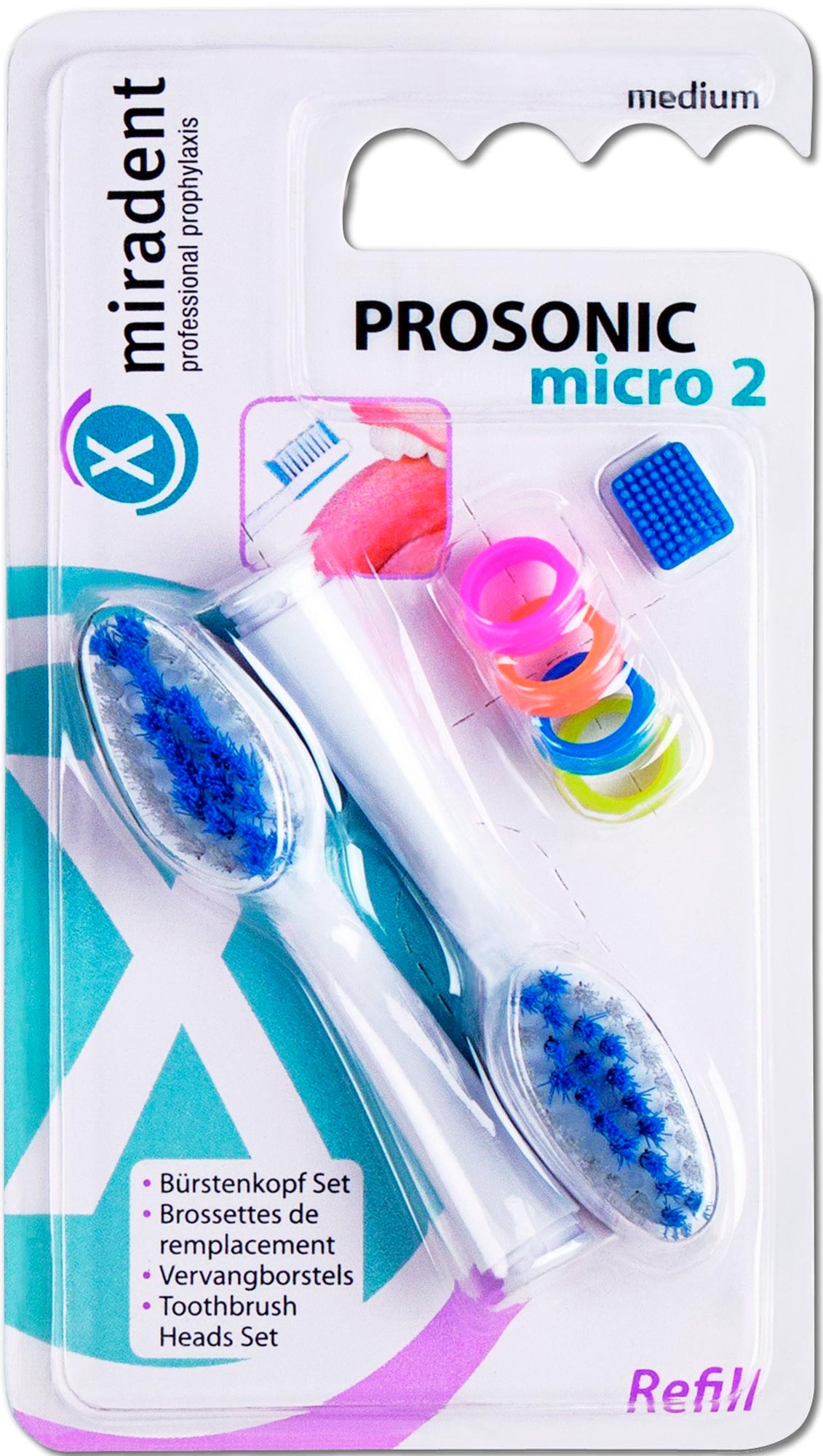 Купить Насадки для зубных щёток Miradent PROSONIC MICRO 2, Hager&Werken