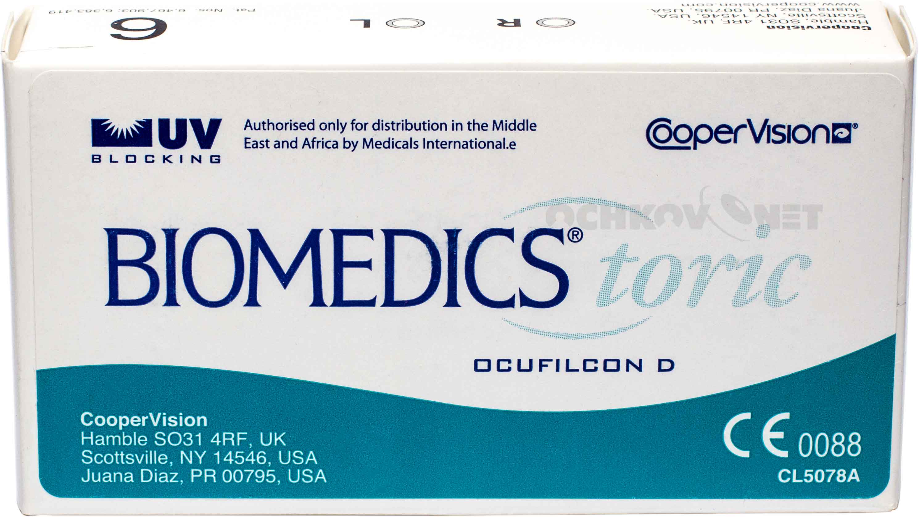 

Контактные линзы Biomedics Toric 1 линза