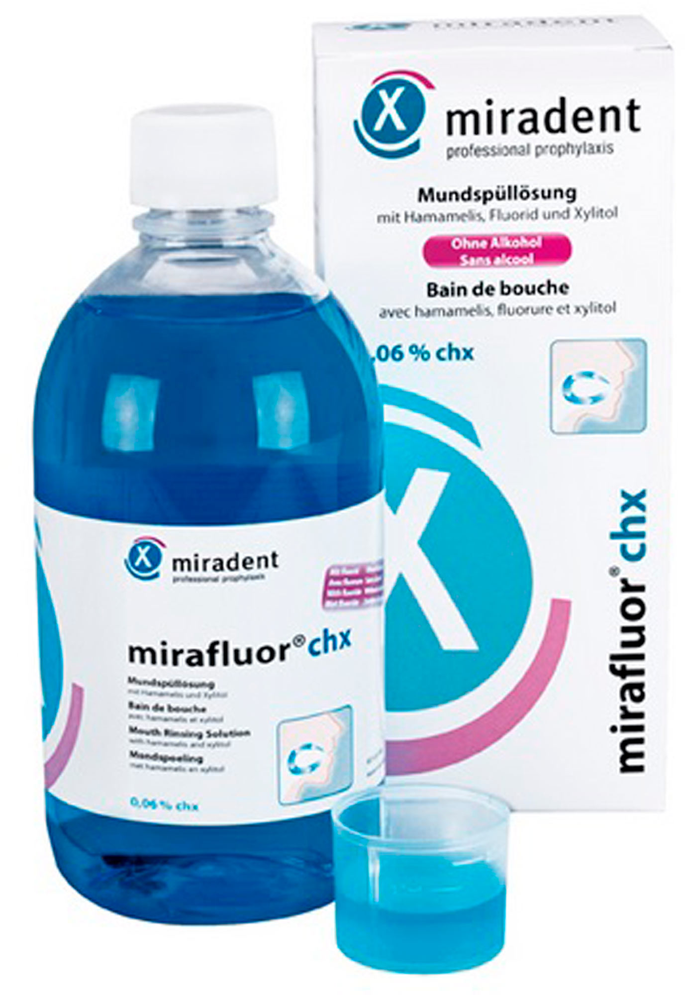 

Ополаскиватель Miradent mirafluor chx 0.06% 500 мл