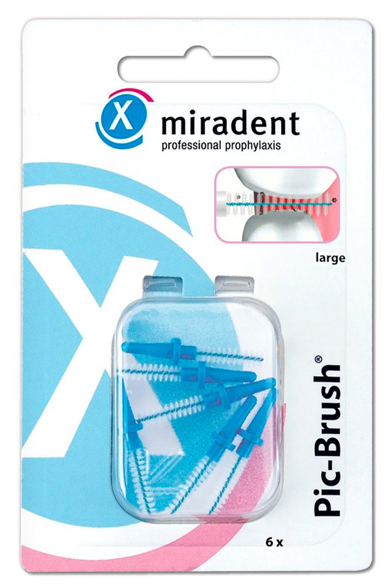 Ершики  Miradent Pic Brush Refills Blue (синие) 6 шт Hager & Werken - фото 1