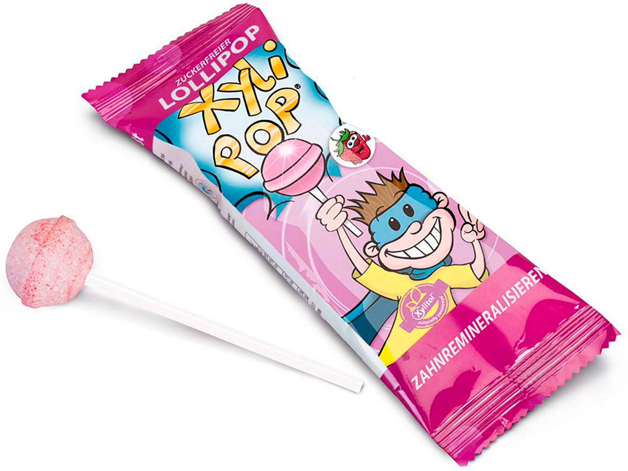 

Леденец на палочке Miradent XyliPOP (клубника)