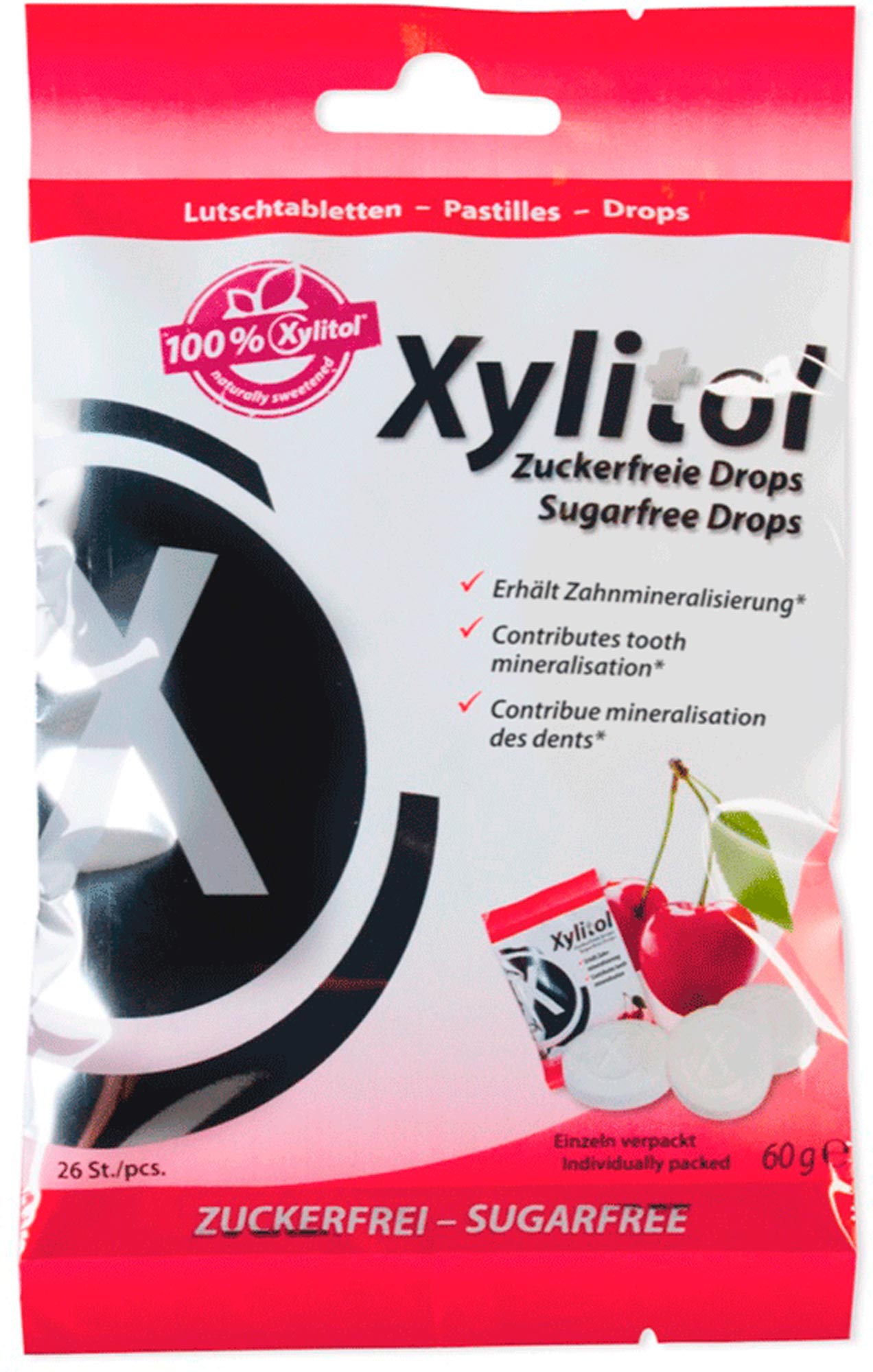 

Леденцы miradent Xylitol Drops вишня, 26 шт