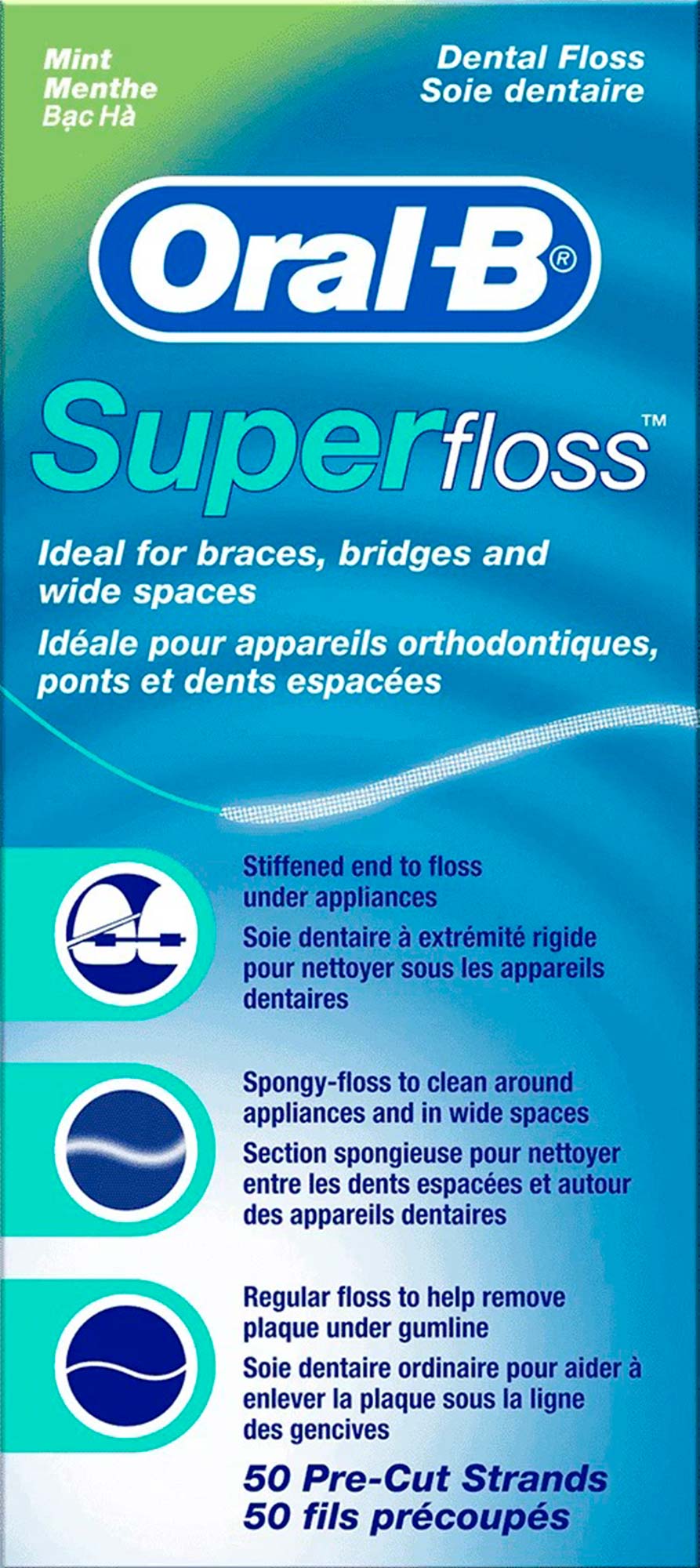 Нить межзубная Oral-B Super Floss Braun - фото 1