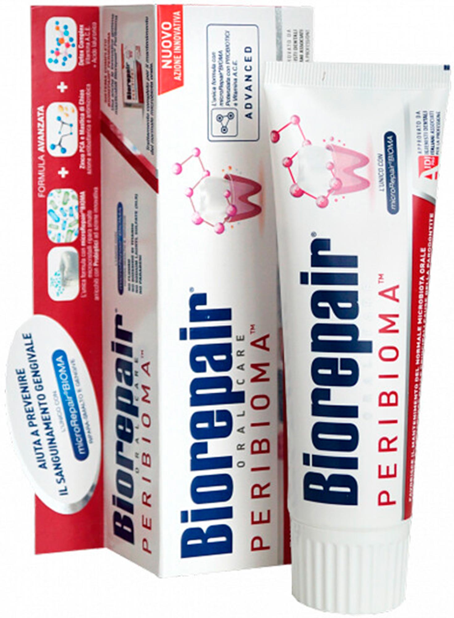 

Зубная паста Biorepair PERIBIOMA с частицами microRepairBIOMA
