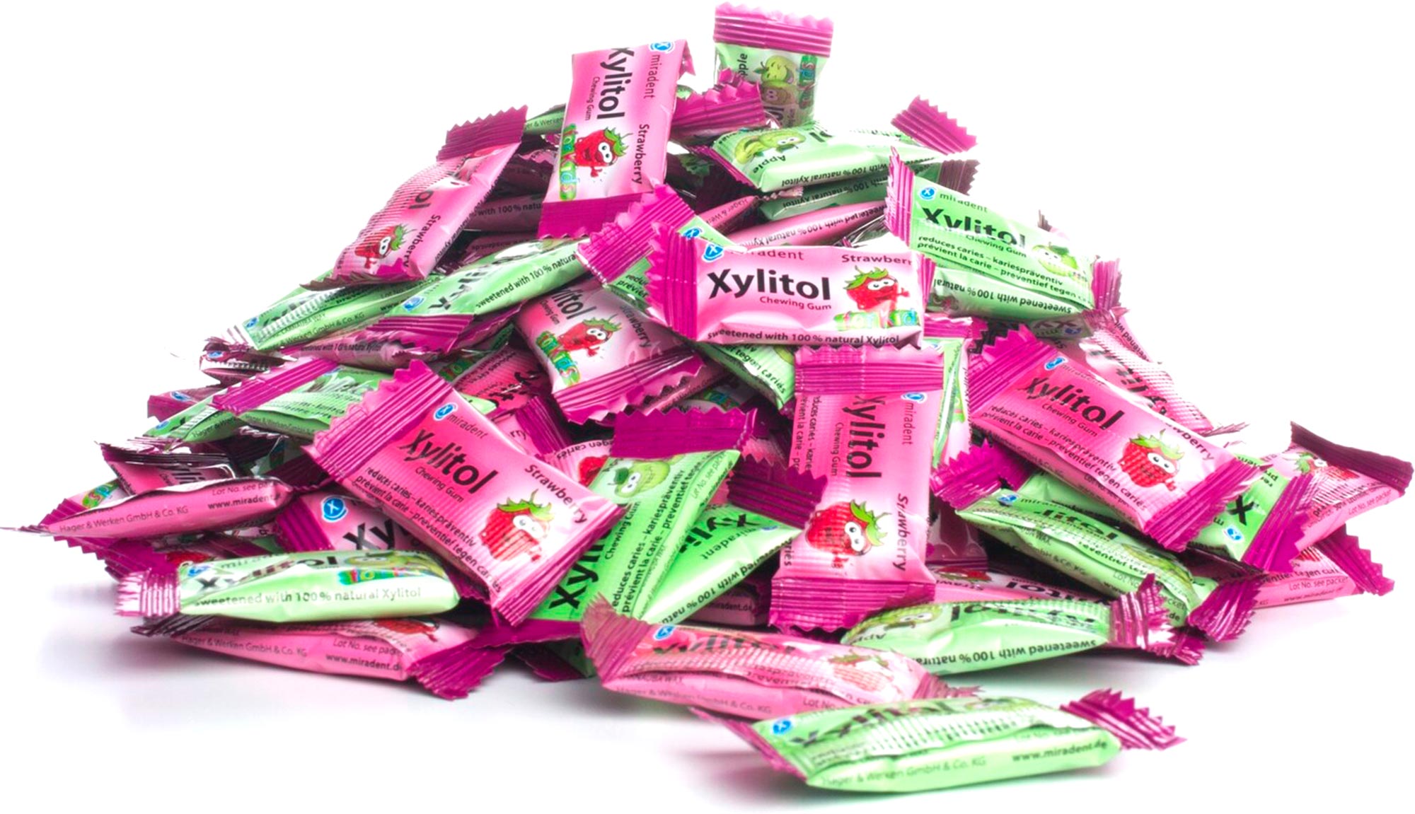 

Жевательная резинка Miradent Xylitol For Kids Земляника и Яблоко 200 × 2 шт